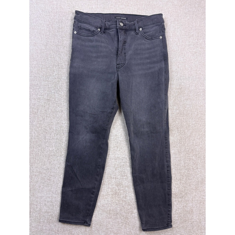 Lucky Brand Uni Fit Skinny Ankle Jeans Faded Black Size 5 W33-35